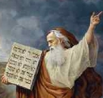 Моисей со скрижалями и 10 заповедей